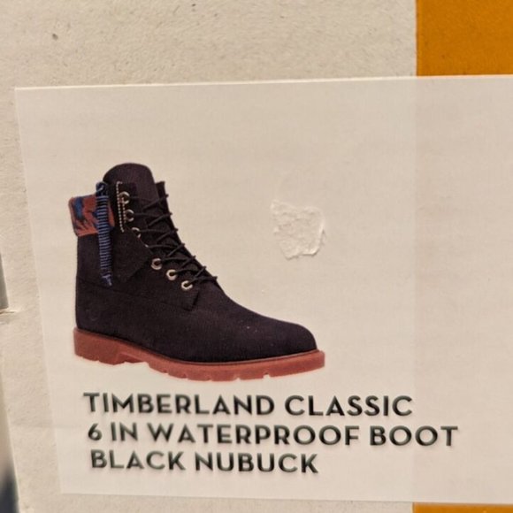 TIMBERLAND MEN'S CLASSIC 6'' INCH WATERPROOF BOOT BLACK NUBUCK A68RK ALL SIZES - Picture 6 of 8